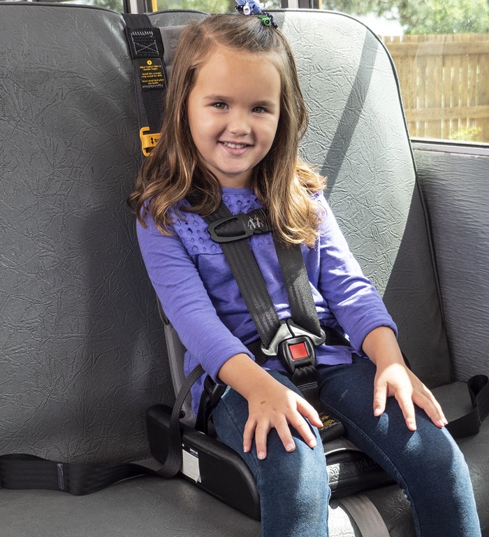 Car harness for special needs, installation on an individual seat. 